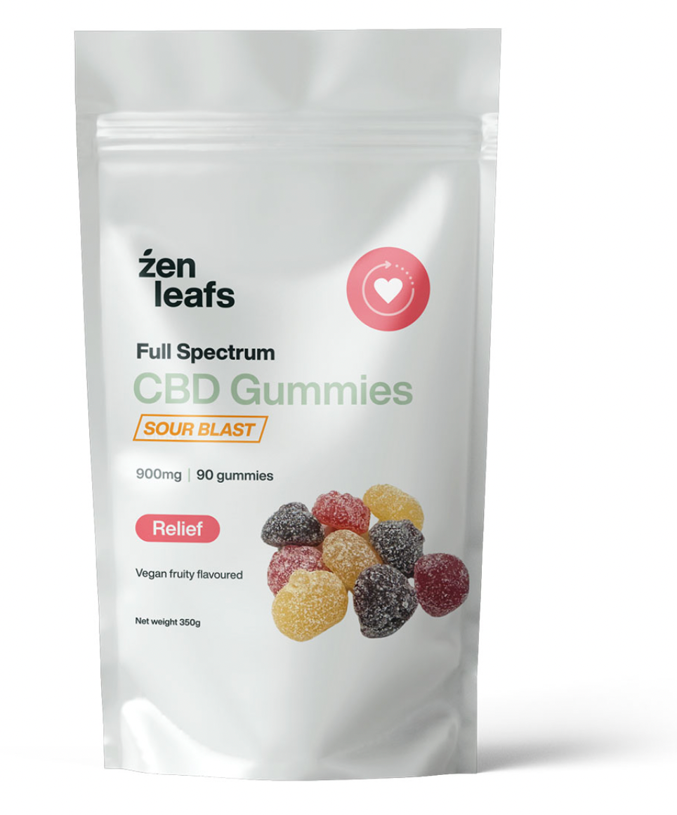 Full Spectrum Vegan CBD Gummies for Pain 900mg - Zen Leafs