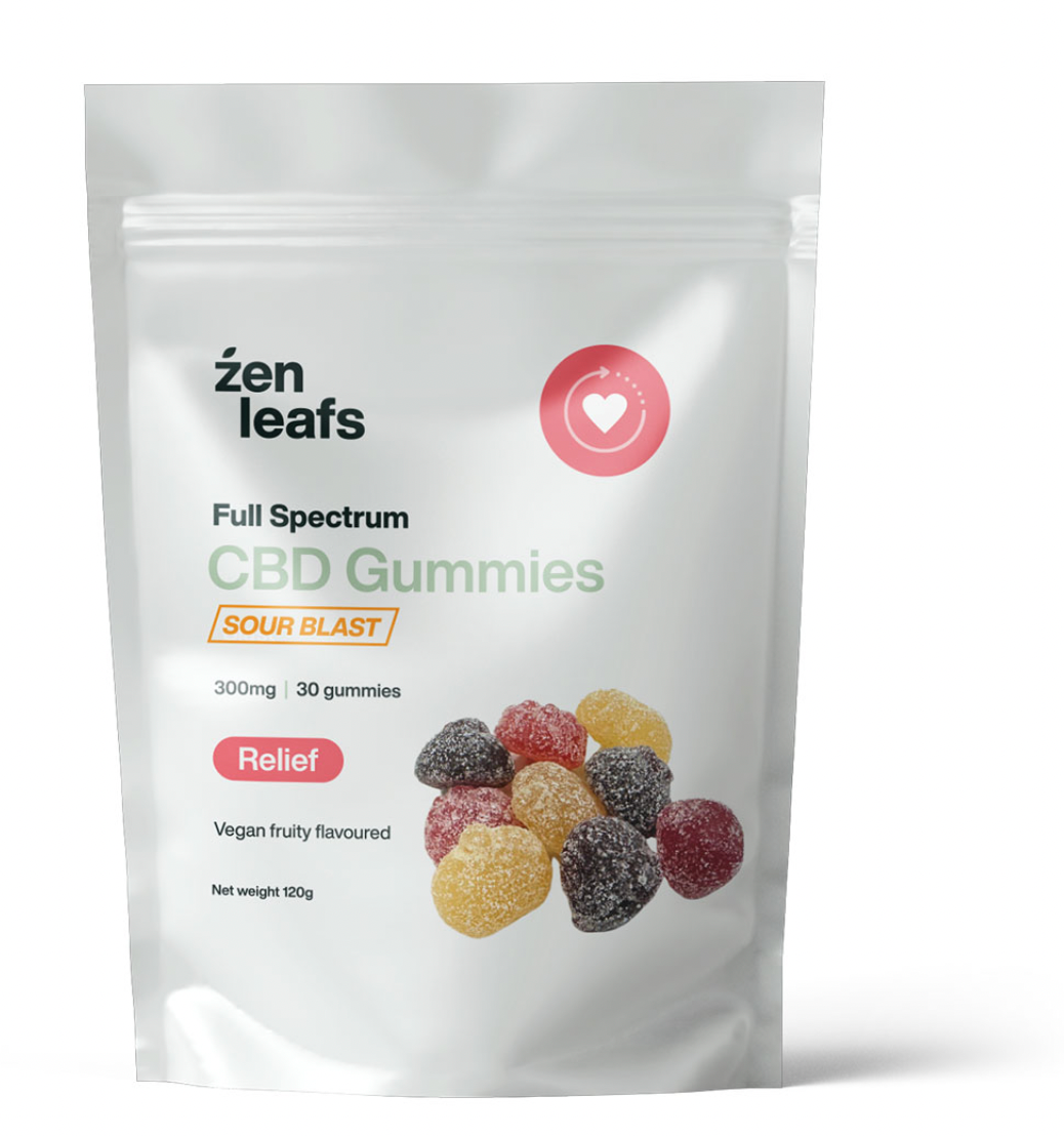 Full Spectrum Vegan CBD Gummies for Pain 300mg - Zen Leafs