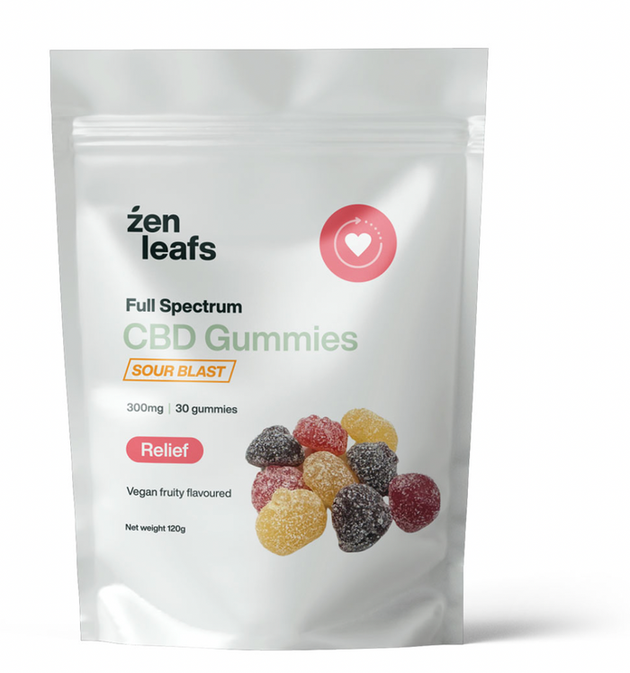 Full Spectrum Vegan CBD Gummies for Pain 300mg - Zen Leafs