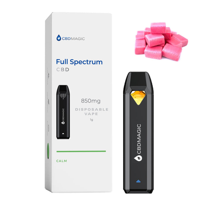 Full Spectrum CBD Vape for Calm - 850mg - Bubblegum Terpene