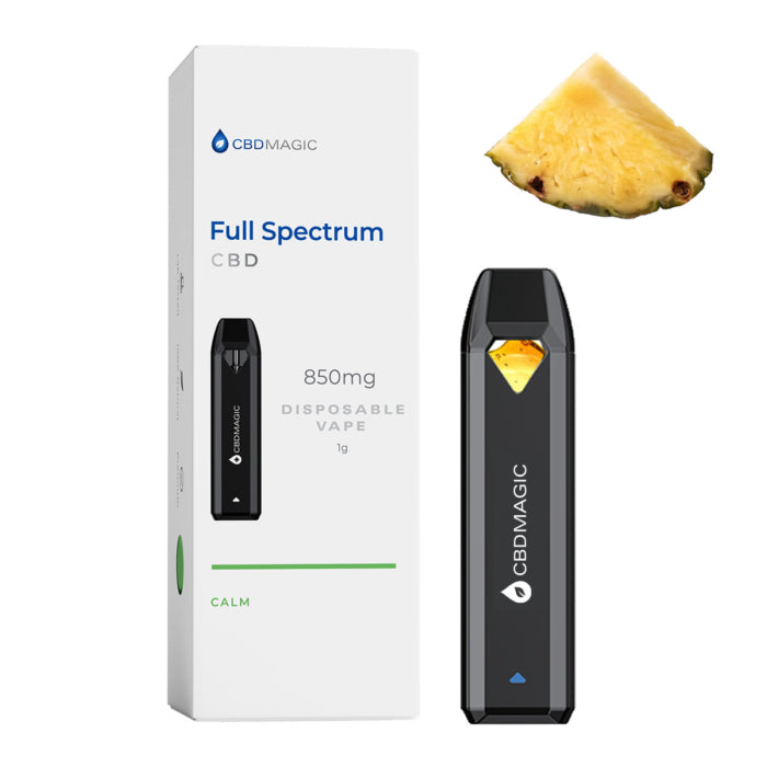 Full Spectrum CBD + CBN Vape for Rest - 850mg - Pineapple Terpene