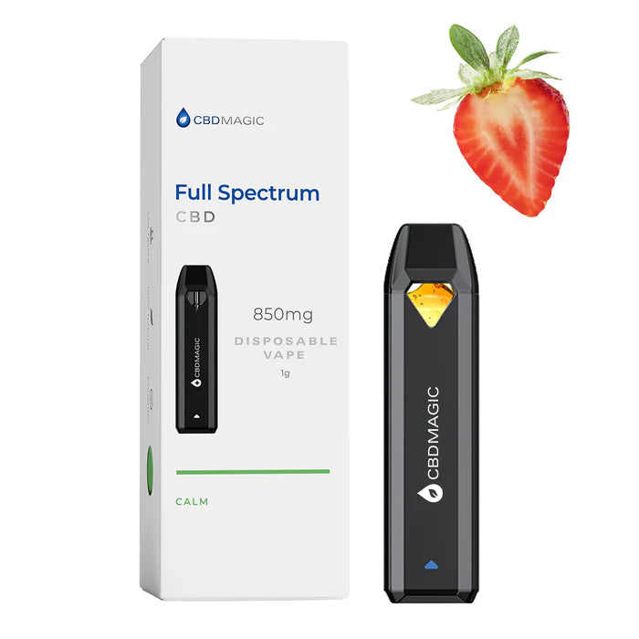 Full Spectrum CBD + CBG Vape for Relief - 850mg - Strawberry Terpene