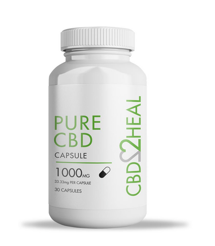 Pure CBD Isolate Capsules 1000mg - CBD2HEAL