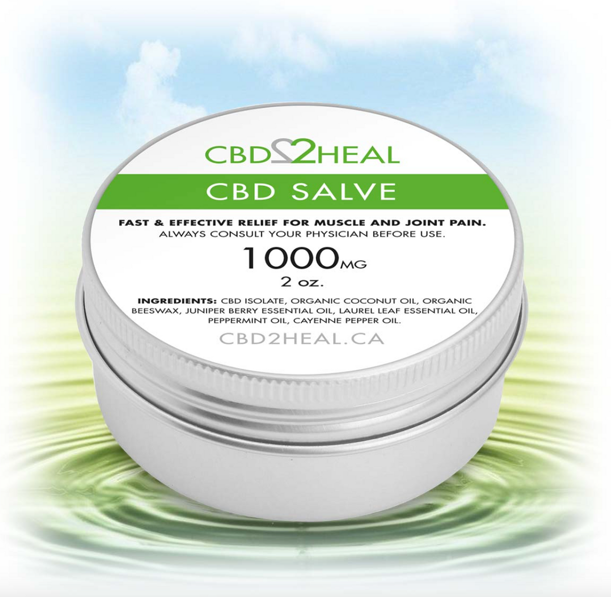 CBD Healing Salve Cream 1000mg (CBD2HEAL)