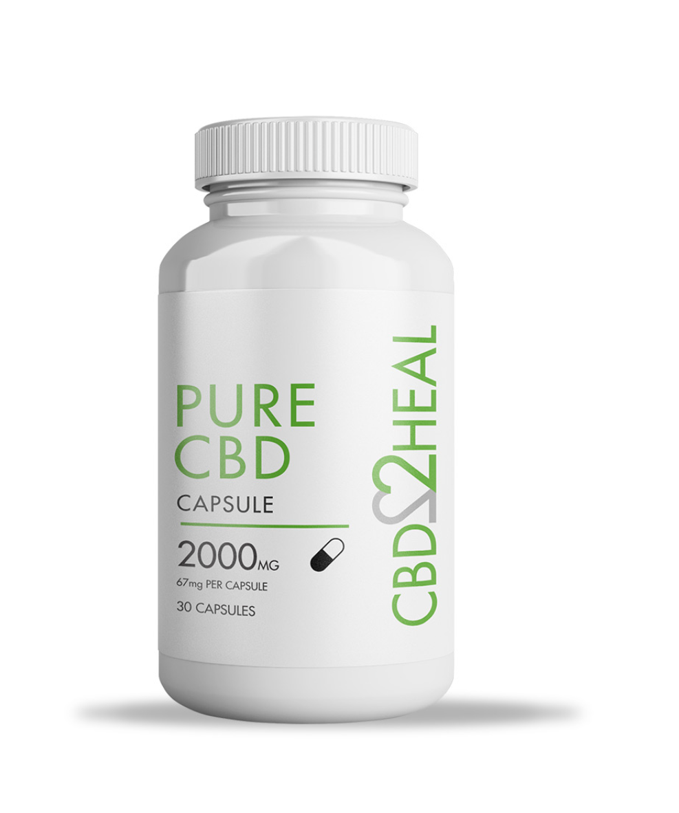 Pure CBD Isolate Capsules 2000mg - CBD2HEAL