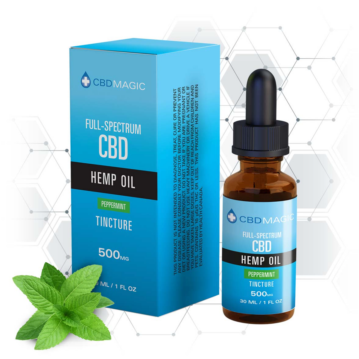 Full Spectrum CBD Oil Peppermint 500mg - CBD Magic