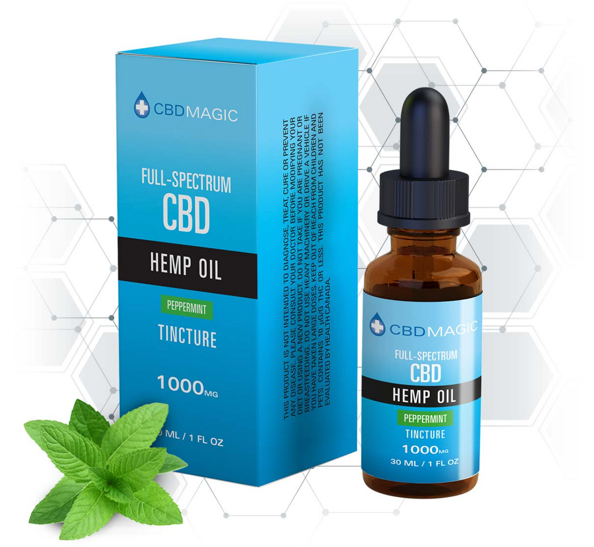 Full Spectrum CBD Oil Peppermint 1000mg - CBD Magic