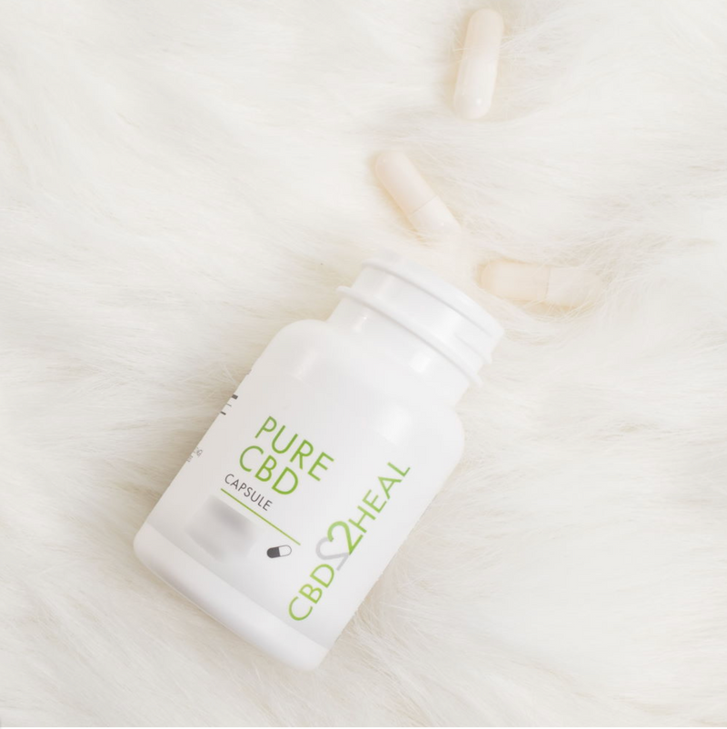 Pure CBD Isolate Capsules 500mg - CBD2HEAL
