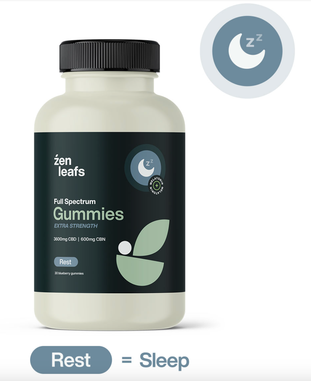 Full Spectrum CBD + CBN Gummies for Sleep Extra Strength 3600mg (Zen Leafs)